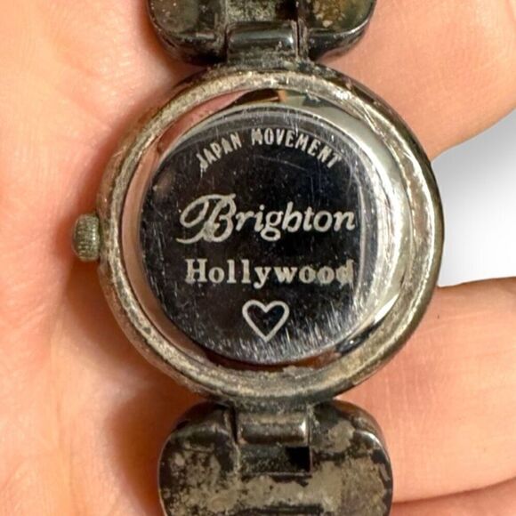 90s Brighton Sterling Silver Case Leather Band Women’s Watch